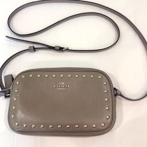 COACH crossbody leather bag with adjustable strap
